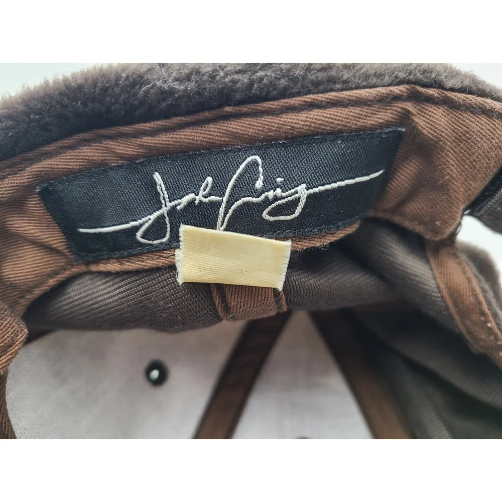 Jordan Craig Fuzzy Adjustable Hat Cap Baseball Casual Script Dad Men Women Brown